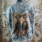 Damen Jeansweste mit Hunde Strass im Destroyed Look