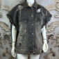 Damen Jeansweste mit Leo Strass im verwaschenen Destroyed Look