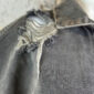 Damen Jeansweste mit Leo Strass im verwaschenen Destroyed Look