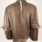 Edle Damen Chiffon-Bluse Braun Großhandel mit Spitze und Perlen