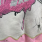Damen Oversize Sweatjacke mit Money Lips Print und Strass Onesize Großhandel Rosa