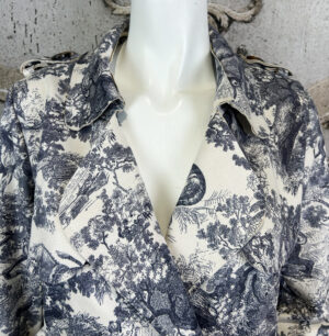 Damen Trenchcoat mit Toile-de-Jouy Print & Gürtel – Großhandel