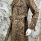 Damen Trenchcoat mit Leo-Print & Taillengürtel Braun – Großhandel