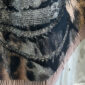 Destroyed Hoodie Jacke Damen Beige mit Hundeprint und Strass Großhandel