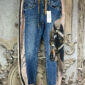 Handpatch Denim Horse Jeans Sweat Hose mit Strass und Perlen