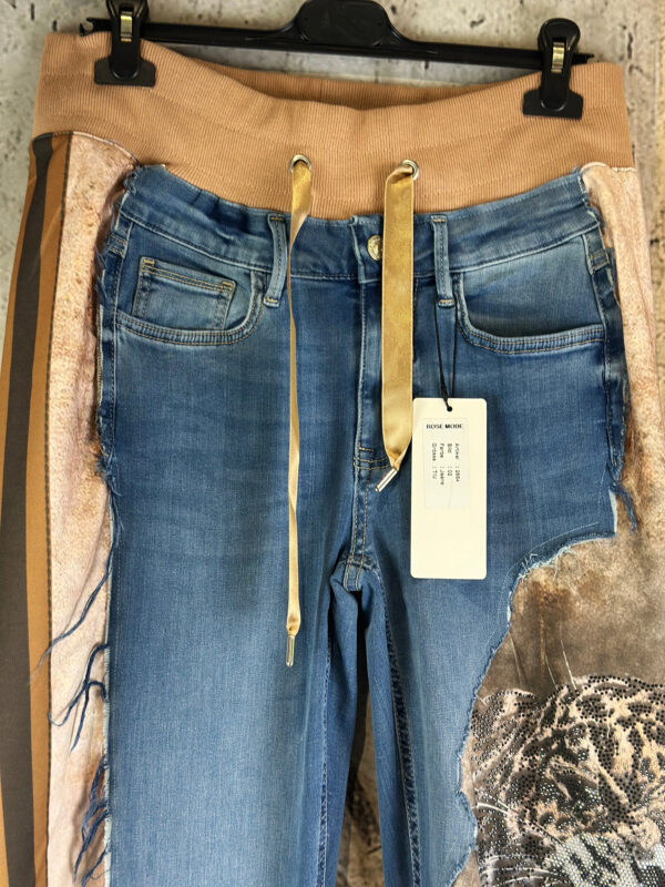 Handpatch Denim Tiger Jeans Sweat Hose – Großhandel (2) Handpatch Denim Tiger Jeans Sweat Hose mit Strass