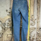 Handpatch Denim Zebra Jeans Sweat Hose mit Strass