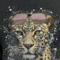 Tiger Rollkragenpullover Schwarz Großhandel mit Strass und Nieten