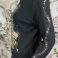 Tiger Rollkragenpullover Schwarz Großhandel mit Strass und Nieten