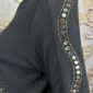 Tiger Rollkragenpullover Schwarz Großhandel mit Strass und Nieten