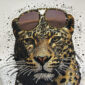 Tiger Rollkragenpullover Weiß Großhandel mit Strass und Nieten